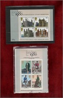 GREAT BRITAIN MNH FIRST 2 MINATURE SHEETS