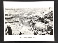 B&W Photo Repro C&O Clifton Forge Bridge Wreck '10