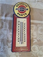 Tin Chevrolet thermometer 15.5"H