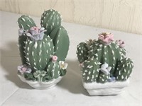 Pair of Cactus Figurines
