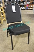 36X, NEW, BLACK FABRIC STACKING CHAIRS
