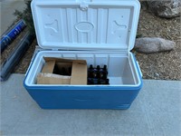 Beer Cooler & empty beer bottles for home brew