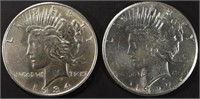 1927 & 1934-D PEACE DOLLARS