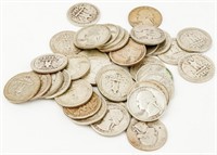 Coin (40) Silver Washington Quarters 1932-39