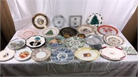 Assortment of collectible plates