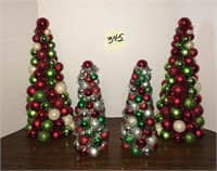 Tabletop Christmas Ball Tree