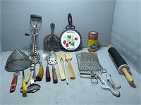 Flat of kitchen utensils and more