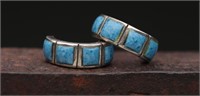 Sterling Silver & Denim Lapis Stone Earrings 4g
