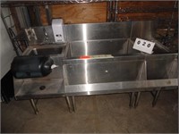 STAINLESS STEEL SINK STATION- 60''X24''X30''