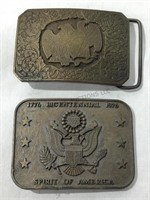 Pair Brass Belt Buckles