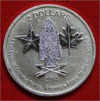 2014 Canada Silver $2 Commem 1/2 Oz Silver