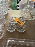 FOSTORIA GLASS SALT CELLARS OPEN SALTS