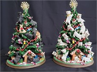 Pair of lighted Christmas decor