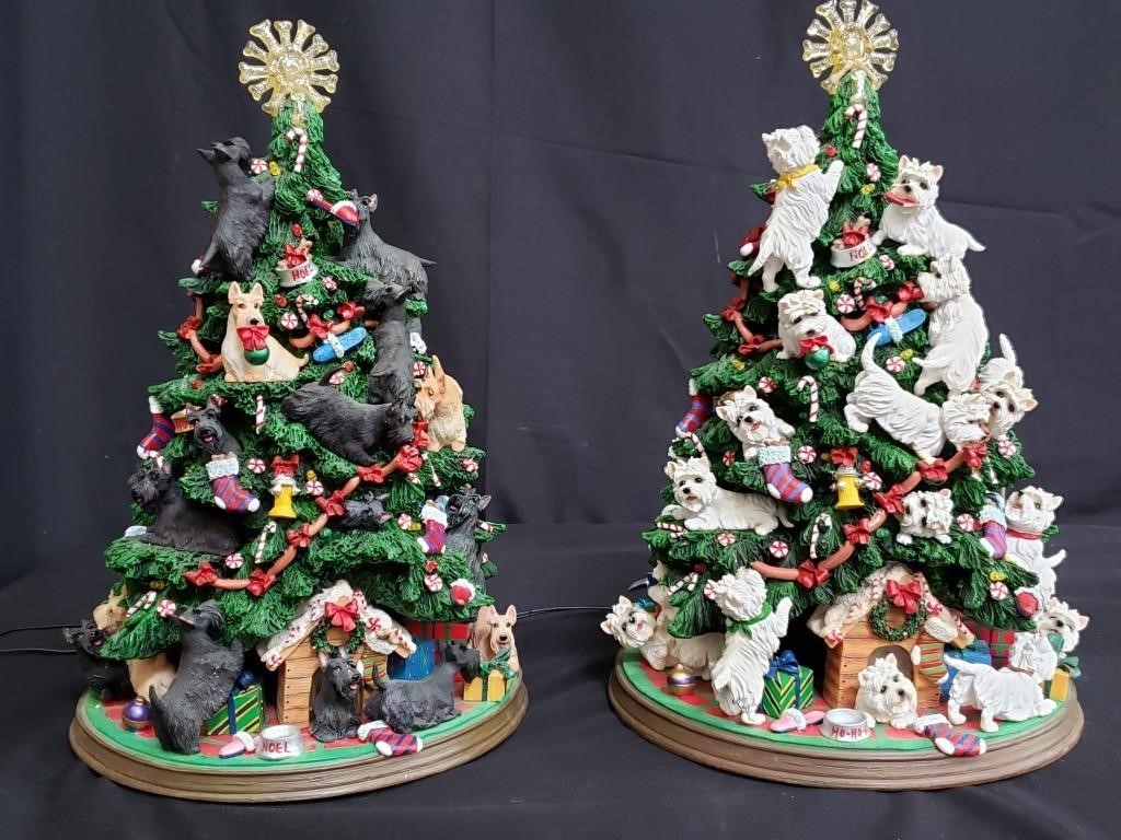 Pair of Light up Christmas art decor