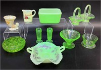 Selection of Vaseline Glass -  Fenton & More