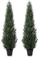 NEW $166 (5FT) Artificial Cedar Topiary Trees