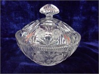 Large Covered Crystal Candy Dish