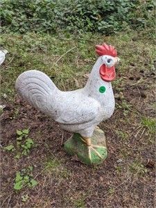 Cement Rooster Garden Decor Heavy (Outside)