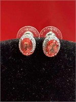Padparashe pierced earrings. Very fancy. 2.8