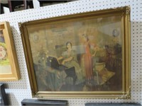 1950'S FRAMED PIANO IN THE PARLOR PRINT