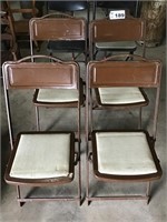 4 BROWN FOLDING CHAIRS