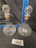 2 Glass decanters