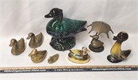 Duck Figures Lot-Brass