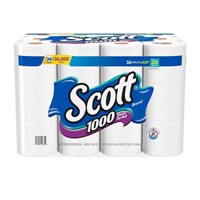 1-Ply White Toilet Paper  1000-Sheet  36 Rolls