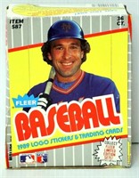 1989 Fleer Box 36 Packs Baseball Cards