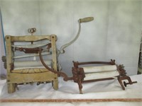 2pc Antique Laundry Mangles - Roll Press