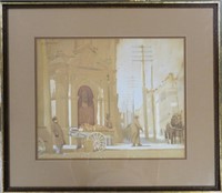 Street Scene, watercolour, dated '97, 13 x 16"