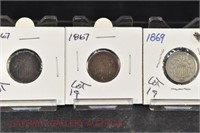 (3) Shield Nickels: