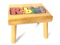 "Robert" Puzzle Stool 9" H
