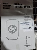 Siding mounting kit for 1/2" double lapsing kits