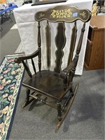 PAINTED WOOD ROCKING CHAIR