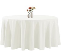 (new)Round Tablecloth Size:132 Inches Ivory Table