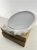 Case of Grey snack serving platter trays. 15x12