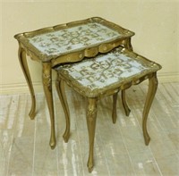 Gilt Florentine Nest of Two Tables.