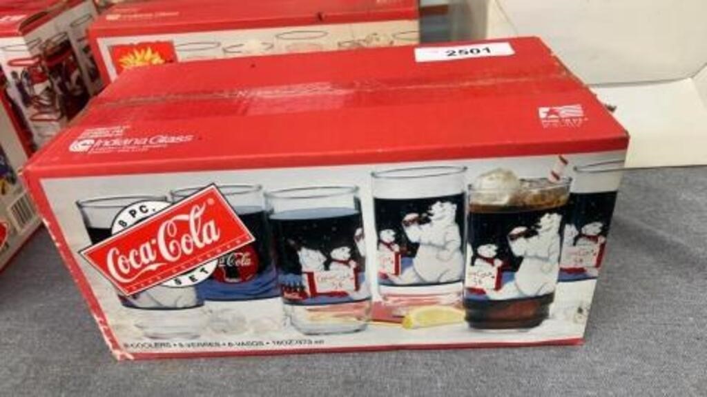 Coca-Cola brand drinkware Indiana glass