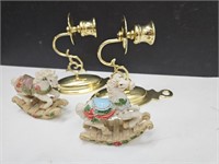 Brass Wall Candle Holders & Rocking Horses