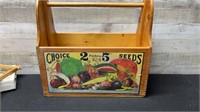 Vintage Wooden Vegetable Crate 18" Long X 17" High