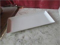 Bid X 10:  New White Rectangle 15"  Plate Restaur