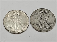 1944 Silver Walking Liberty Half Dollar Coins