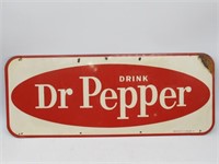 VINTAGE DRINK DR. PEPPER SIGN WITH GREEN BACK
