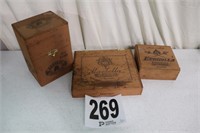 (3) Wooden Cigar Boxes(R1)