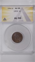 1902 Indian Head ANACS AU55