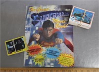 Batman, Superman cards & book