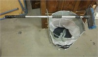 Metal Framed Hamper Basket & Washing Brush Wand