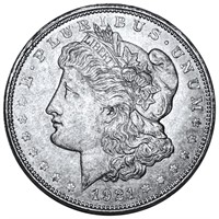 1921 Morgan Silver Dollar NEARLY UNCIRCULATED