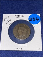 1817 Large Cent 13 Stars Almost Good